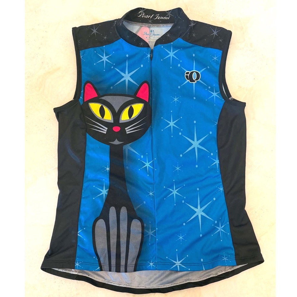 Pearl Izumi SELECT Women Cycling Vest Blue Black Cat Starburst Small